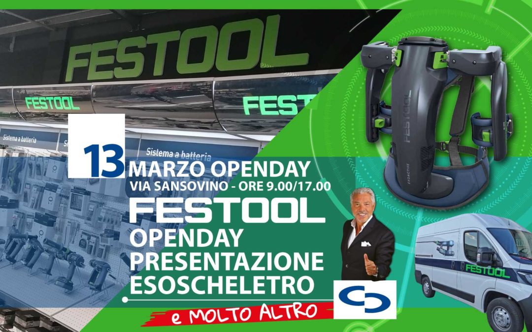 2° OpenDay Festool 13 marzo con l’esoscheletro e molto altro!